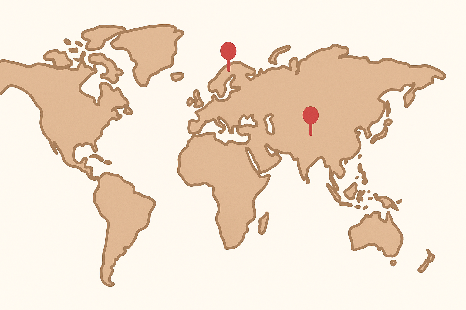 Mapa do mundo simplificado